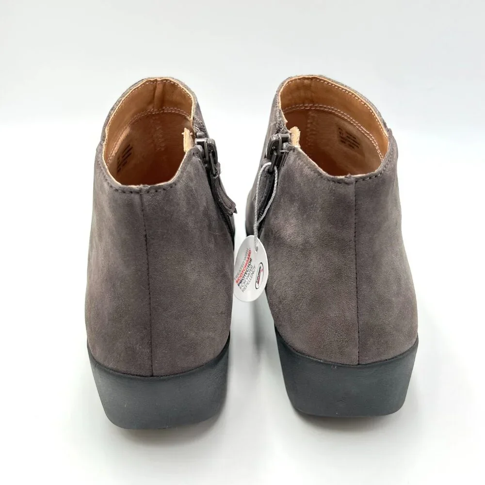 Fitflop Womens Size 5 Sumi Steel Grey‎ Suede Leather Ankle Boots Shoes